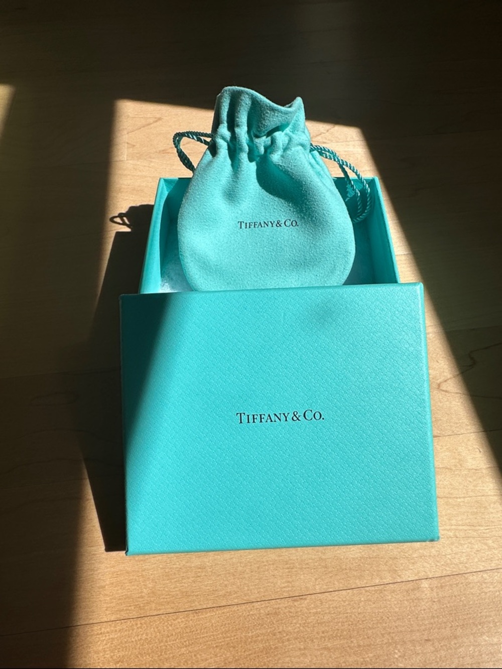 Tiffany & Co. Robin's Egg Blue Gift Box with Drawstring Pouch